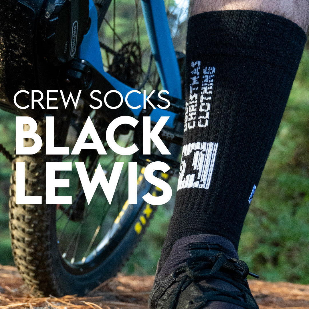 Crew Socks Black Lewis