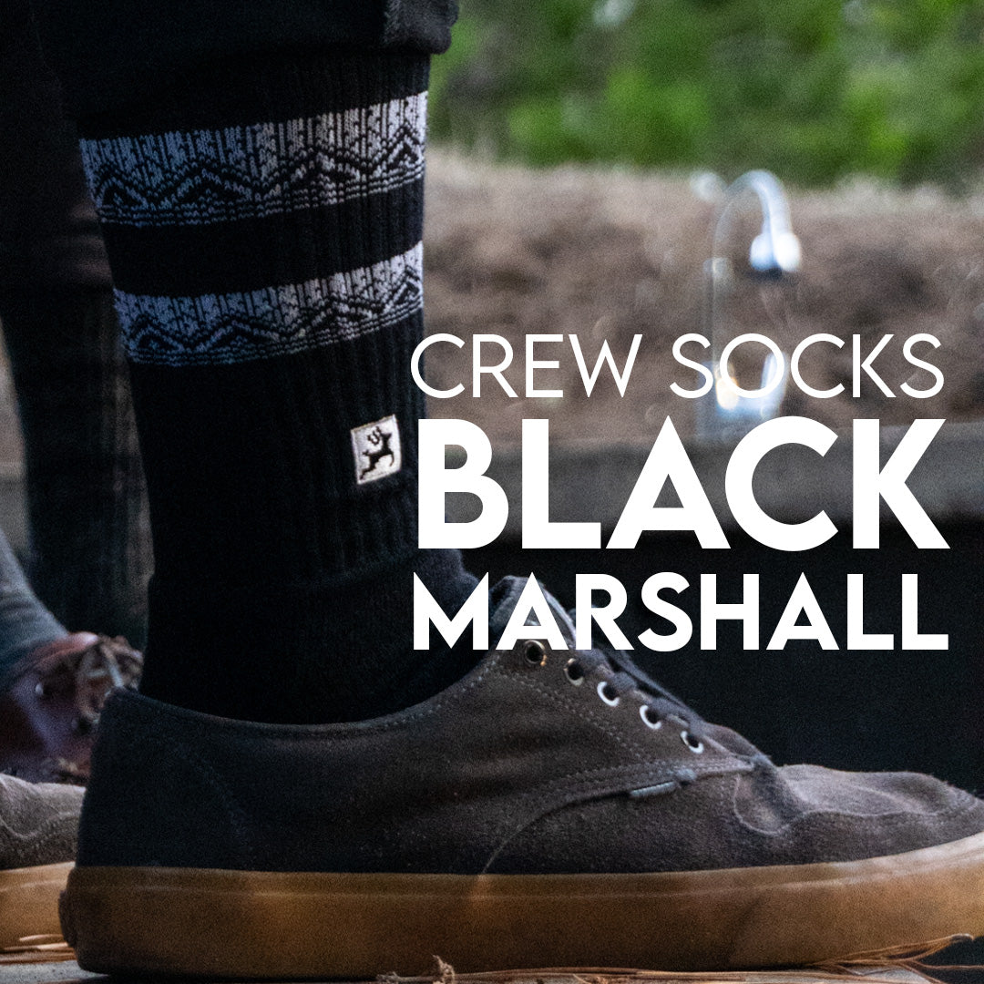 Crew Socks Black Marshall