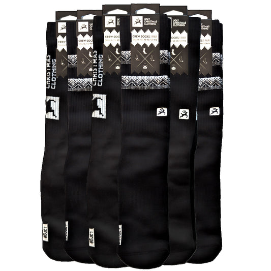 6-pack Black Crew Socks